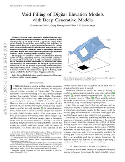 Void Filling of Digital Elevation Models with Deep Generative Models