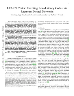 LEARN Codes: Inventing Low-latency Codes via Recurrent Neural Networks
