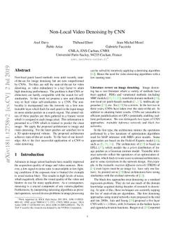 Non-Local Video Denoising by CNN