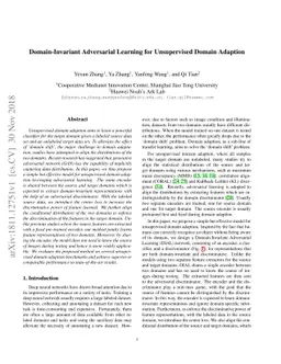 Domain-Invariant Adversarial Learning for Unsupervised Domain Adaption