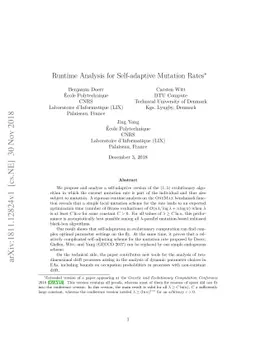 Runtime Analysis for Self-adaptive Mutation Rates