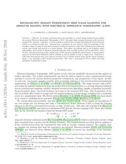 Beltrami-Net: Domain Independent Deep D-bar Learning for Absolute
  Imaging with Electrical Impedance Tomography (a-EIT)