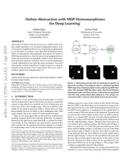 Online Abstraction with MDP Homomorphisms for Deep Learning
