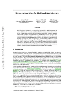 Recurrent machines for likelihood-free inference