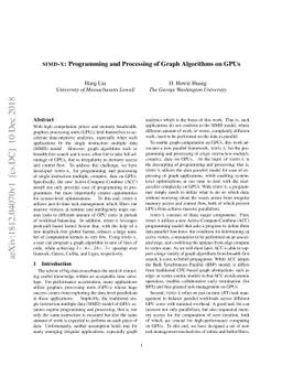 SIMD-X: Programming and Processing of Graph Algorithms on GPUs