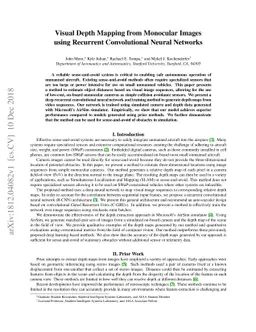 Visual Depth Mapping from Monocular Images using Recurrent Convolutional
  Neural Networks