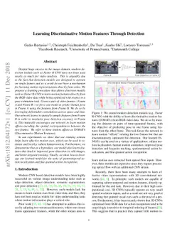 Learning Discriminative Motion Features Through Detection
