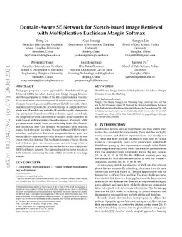 Domain-Aware SE Network for Sketch-based Image Retrieval with
  Multiplicative Euclidean Margin Softmax