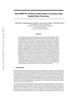 Deep RBFNet: Point Cloud Feature Learning using Radial Basis Functions
