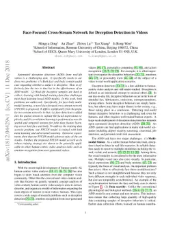 Face-Focused Cross-Stream Network for Deception Detection in Videos
