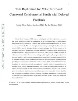 Task Offloading and Replication for Vehicular Cloud Computing: A
  Multi-Armed Bandit Approach