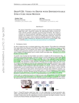 DeepV2D: Video to Depth with Differentiable Structure from Motion