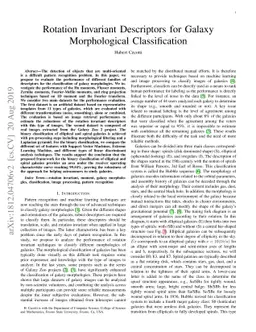 Rotation Invariant Descriptors for Galaxy Morphological Classification