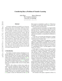 Considering Race a Problem of Transfer Learning