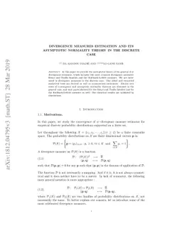 Divergence measures estimation and its asymptotic normality theory in
  the discrete case