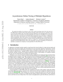 Asynchronous Online Testing of Multiple Hypotheses
