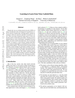 Learning to Learn from Noisy Labeled Data