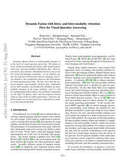 Dynamic Fusion with Intra- and Inter- Modality Attention Flow for Visual
  Question Answering