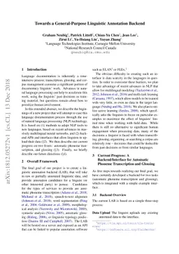 Towards a General-Purpose Linguistic Annotation Backend