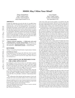 MMM: May I Mine Your Mind?