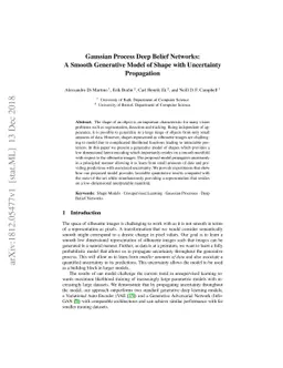 Gaussian Process Deep Belief Networks: A Smooth Generative Model of
  Shape with Uncertainty Propagation