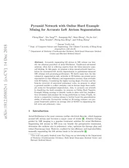 Pyramid Network with Online Hard Example Mining for Accurate Left Atrium
  Segmentation