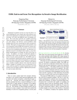 ESIR: End-to-end Scene Text Recognition via Iterative Image
  Rectification