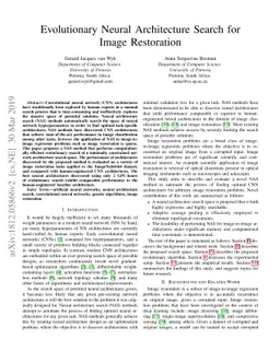 Evolutionary Neural Architecture Search for Image Restoration