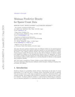 Minimax Predictive Density for Sparse Count Data