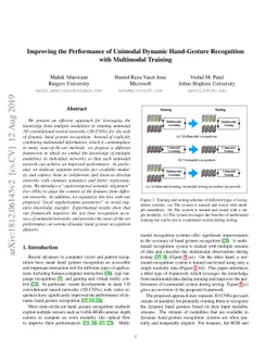 Improving the Performance of Unimodal Dynamic Hand-Gesture Recognition with Multimodal Training