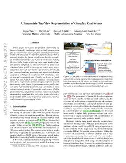 A Parametric Top-View Representation of Complex Road Scenes