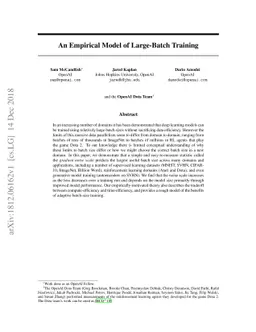 An Empirical Model of Large-Batch Training