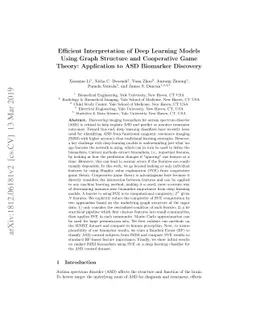 Efficient Interpretation of Deep Learning Models Using Graph Structure
  and Cooperative Game Theory: Application to ASD Biomarker Discovery