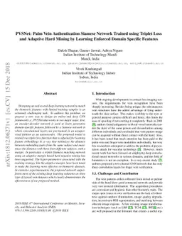 PVSNet: Palm Vein Authentication Siamese Network Trained using Triplet
  Loss and Adaptive Hard Mining by Learning Enforced Domain Specific Features