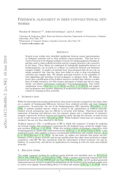 Feedback alignment in deep convolutional networks