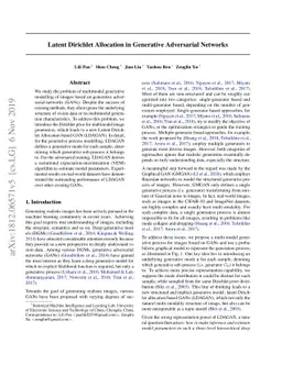 Latent Dirichlet Allocation in Generative Adversarial Networks