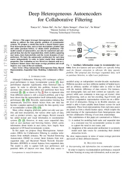 Deep Heterogeneous Autoencoders for Collaborative Filtering