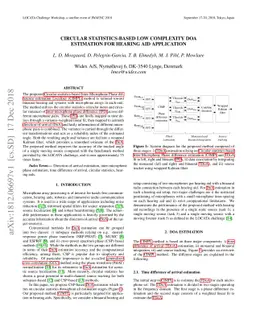 Circular Statistics-based low complexity DOA estimation for hearing aid
  application