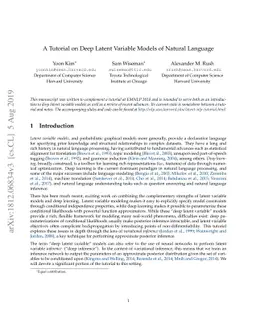 A Tutorial on Deep Latent Variable Models of Natural Language