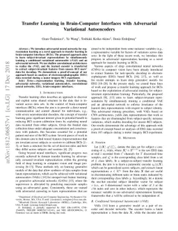 Transfer Learning in Brain-Computer Interfaces with Adversarial
  Variational Autoencoders