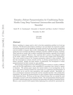 Towards a Robust Parameterization for Conditioning Facies Models Using
  Deep Variational Autoencoders and Ensemble Smoother