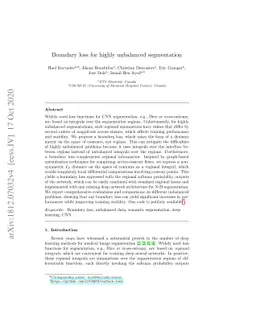 Boundary loss for highly unbalanced segmentation