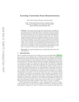 Learning Constraints from Demonstrations