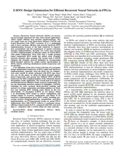 E-RNN: Design Optimization for Efficient Recurrent Neural Networks in
  FPGAs