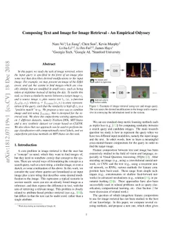 Composing Text and Image for Image Retrieval - An Empirical Odyssey