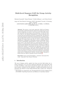 Multi-Level Sequence GAN for Group Activity Recognition