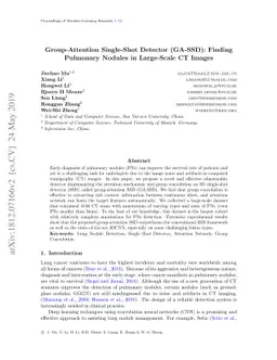 Group-Attention Single-Shot Detector (GA-SSD): Finding Pulmonary Nodules
  in Large-Scale CT Images