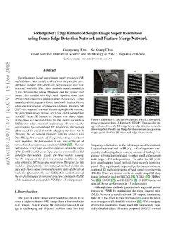 SREdgeNet: Edge Enhanced Single Image Super Resolution using Dense Edge
  Detection Network and Feature Merge Network
