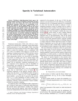 Sparsity in Variational Autoencoders