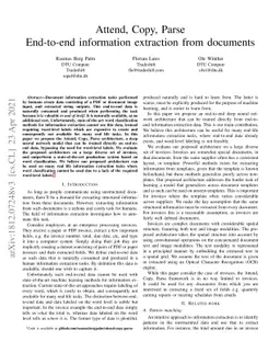Attend, Copy, Parse -- End-to-end information extraction from documents